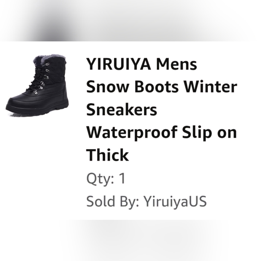 Snow Boots Winter Black sz 12/ eu 46